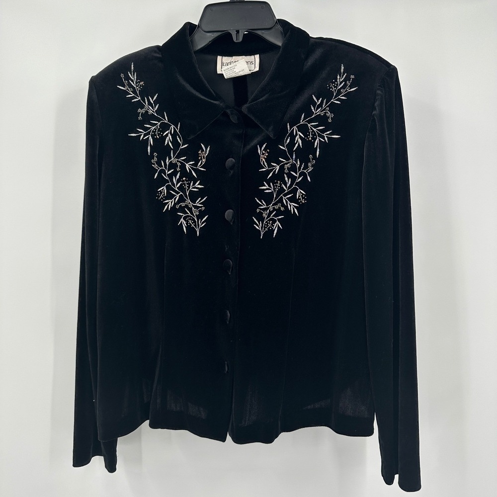 Womens Y2K‎ Victorian Whimsigoth Top Sz 12 Embroidered Romantic Cocktail Evening